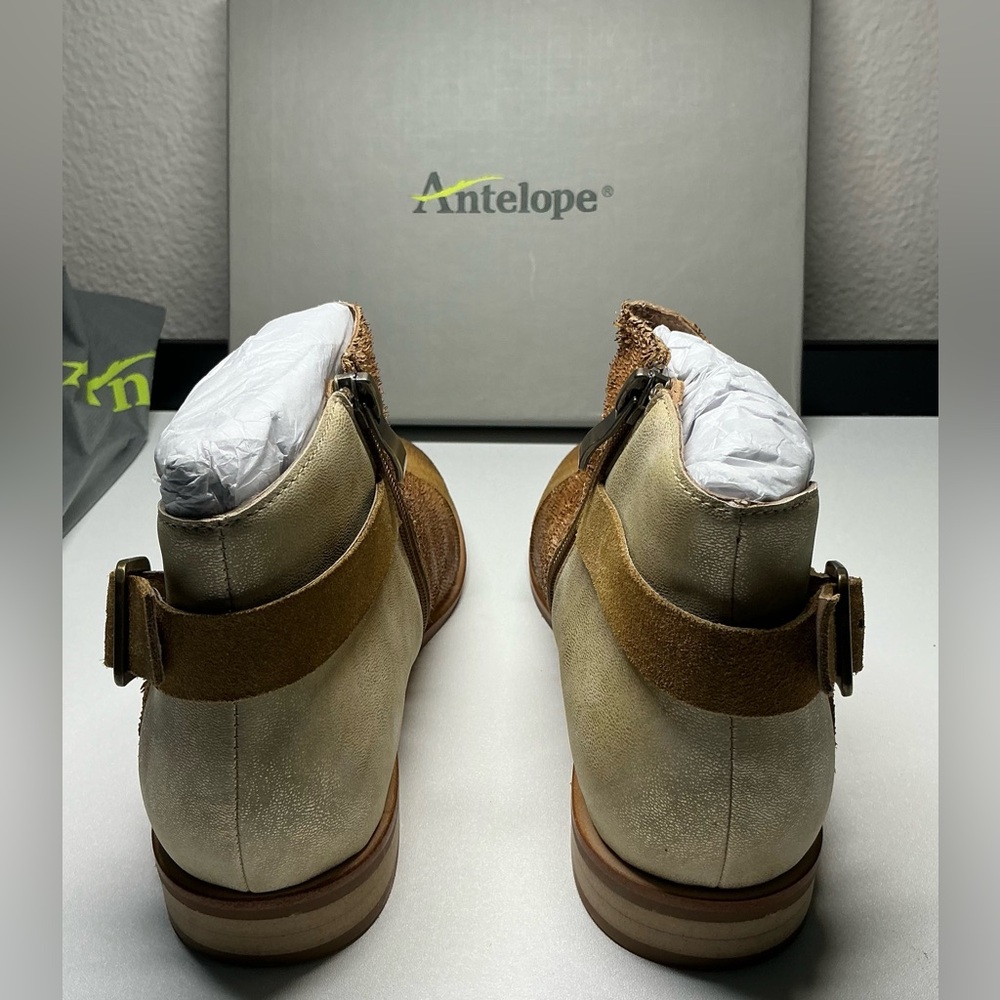 Antelope Comfortable Leather Leslie Ankle Boots Size 38 / US 7.5 NEW - Picture 6 of 11